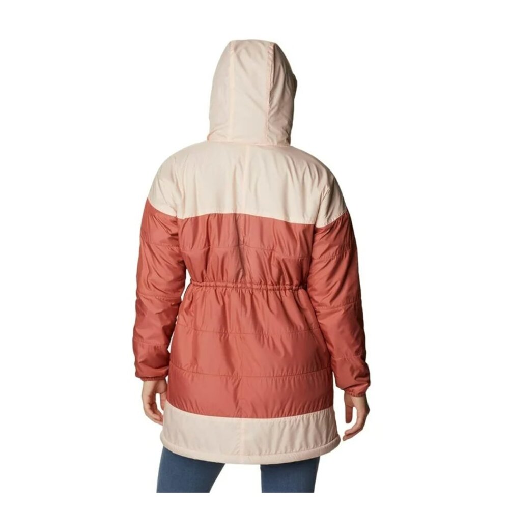 COLUMBIA Sm Flash Challenger Sherpa Lined Long Jacket Dark Coral Peach Blossom - Picture 3 of 7